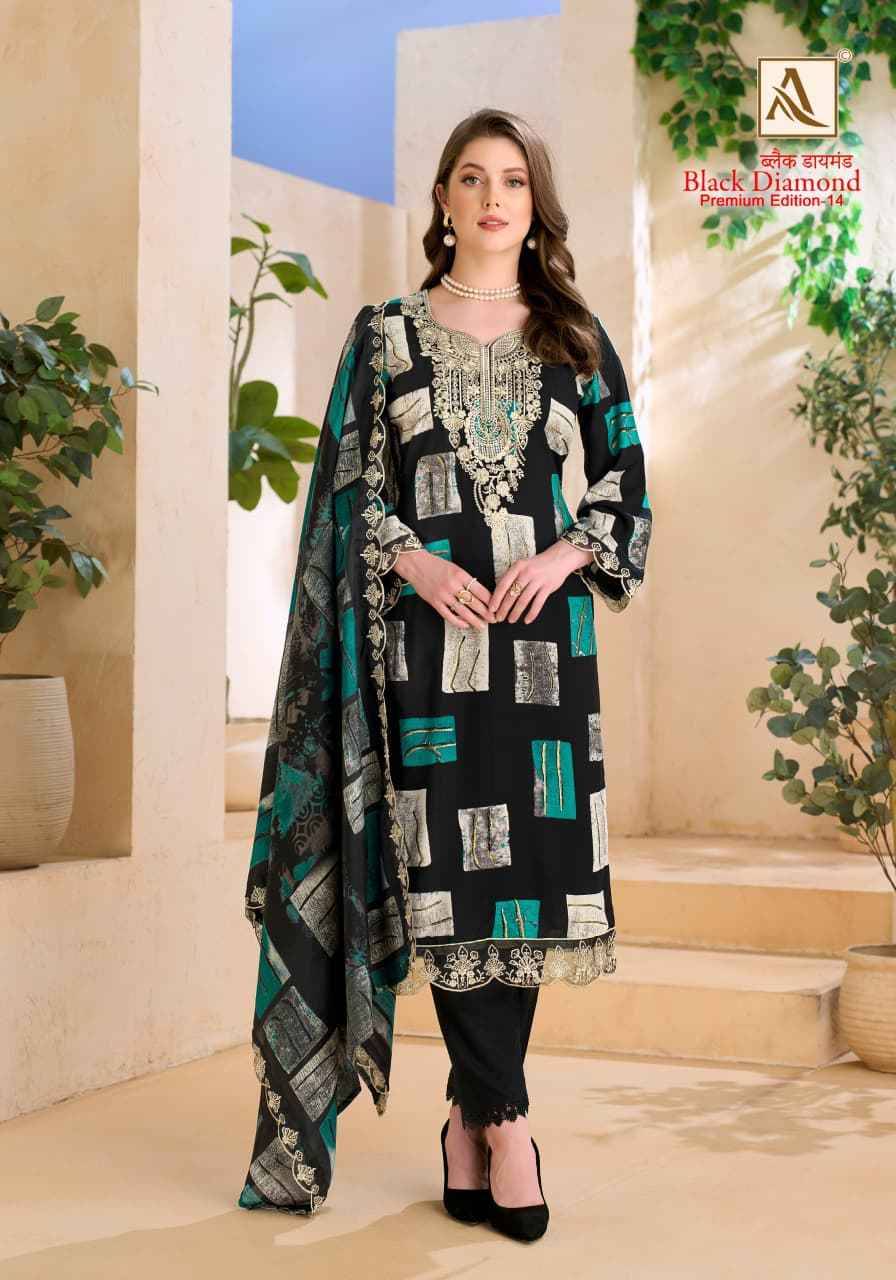 BLACK DIAMOND-14 1123 Series By Alok Pakistani Stylish Beautiful Colourful Printed & Embroidered Party Wear & Occasional Wear Pure cotton Dresses At Wholesale Price
